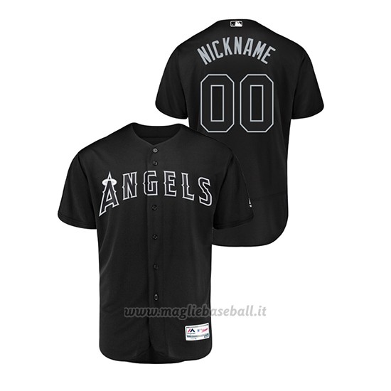 Maglia Baseball Uomo Los Angeles Angels Personalizzate 2019 Players Weekend Autentico Nero